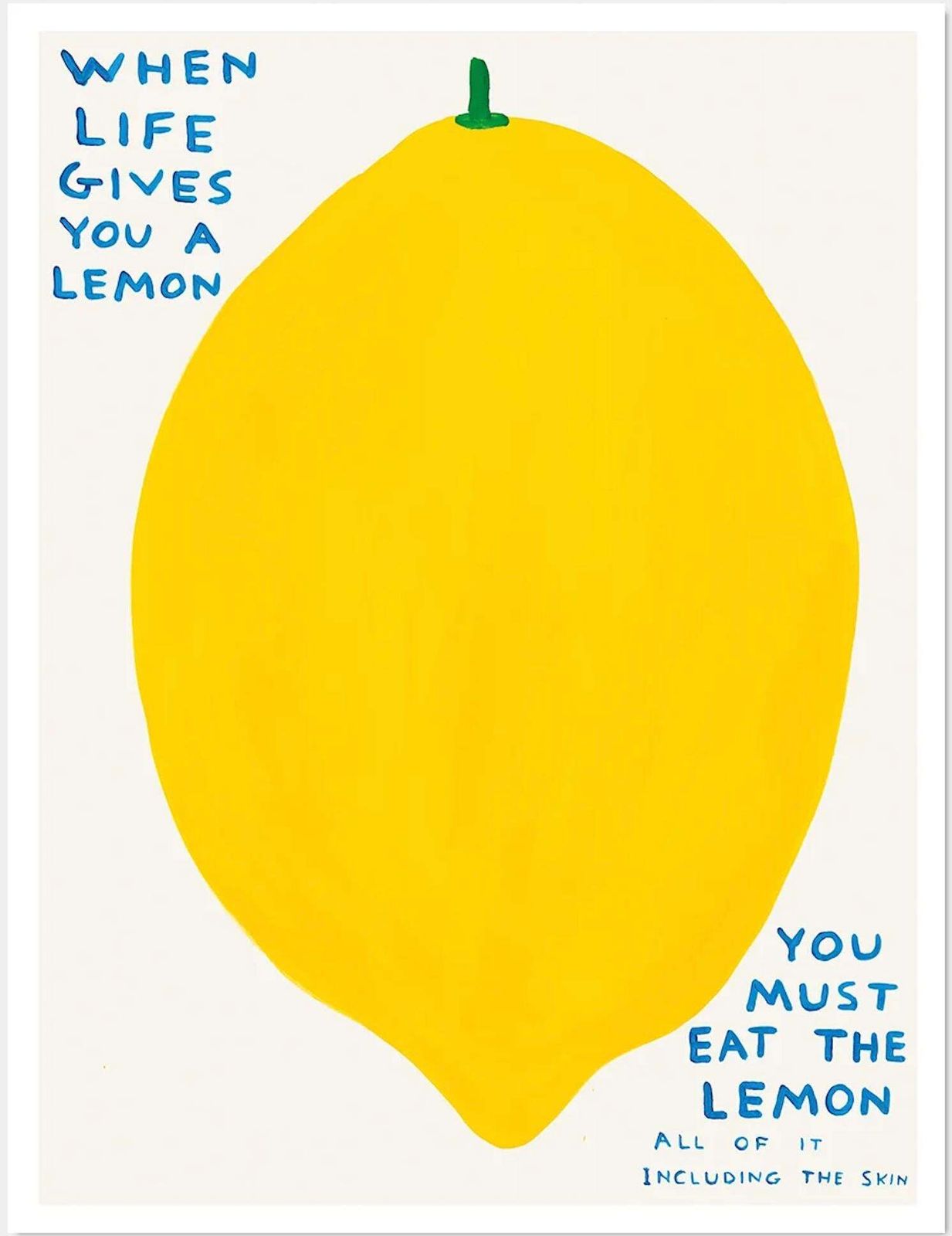 When Life Gives You A Lemon, You Must Eat The Lemon, ingelijst in baklijst photo furniture