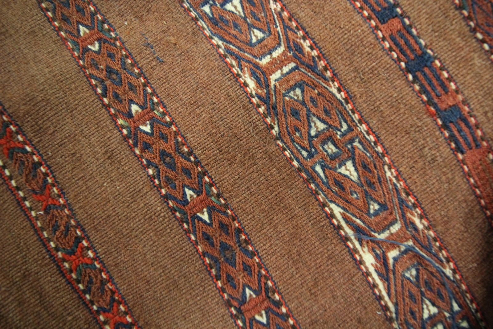 Tapis d'époque Chuval, housse de coussin de sol en laine orientale rouille, fait main photo 1836.0