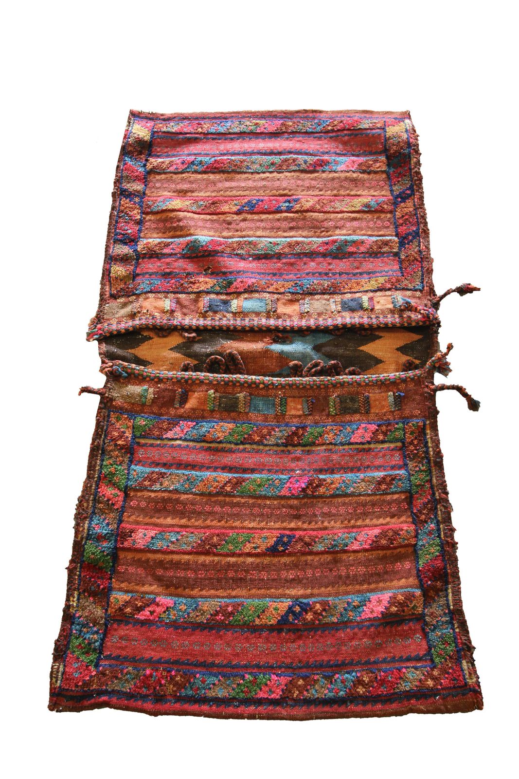Sacoche de selle Khorjin, textile tribal tissé à la main, laine d'époque, oriental photo furniture