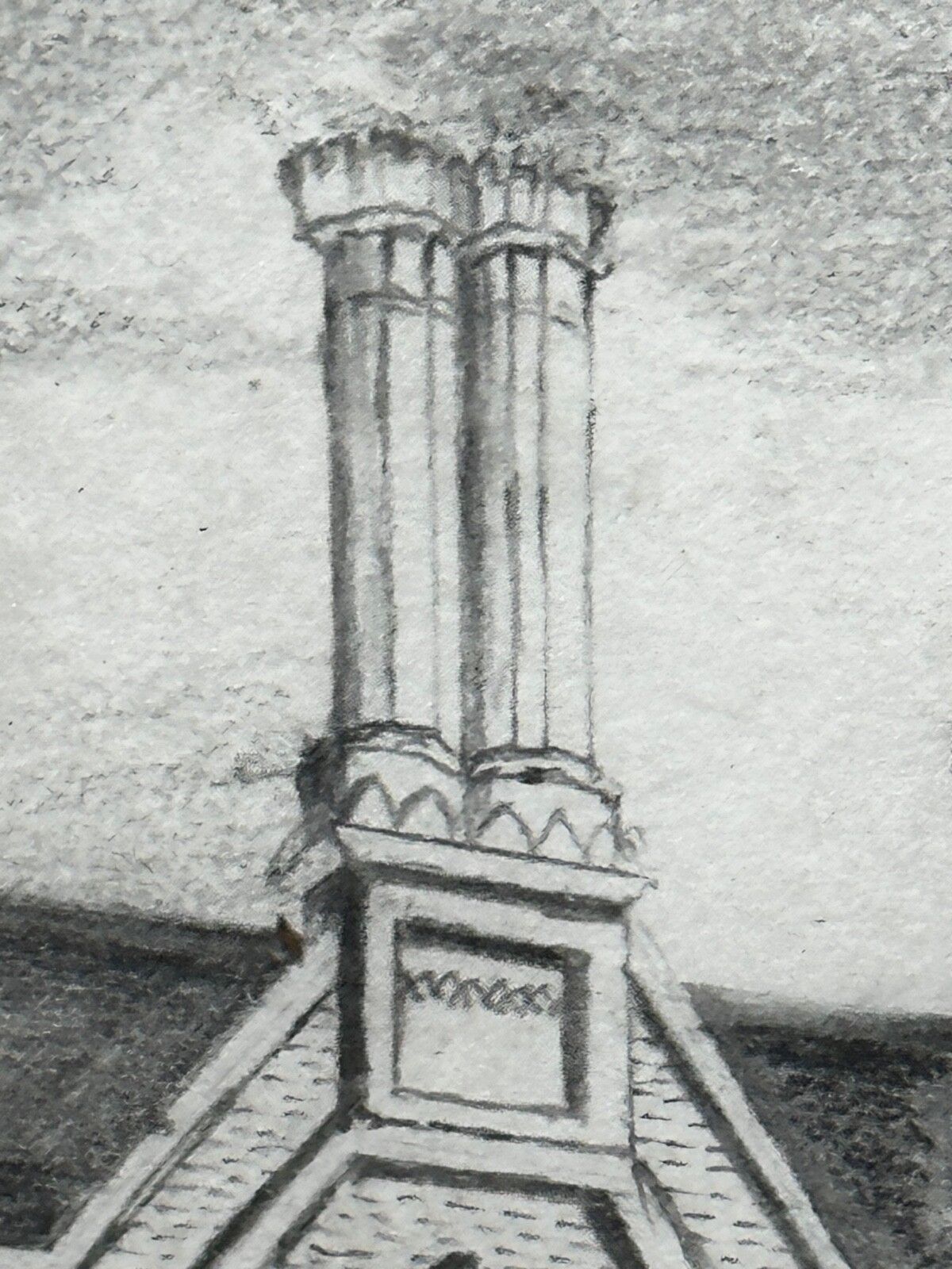 photo buy Drawing Gisborne Court Peterhouse Cambridge In The Manner Joseph Michael Gandy