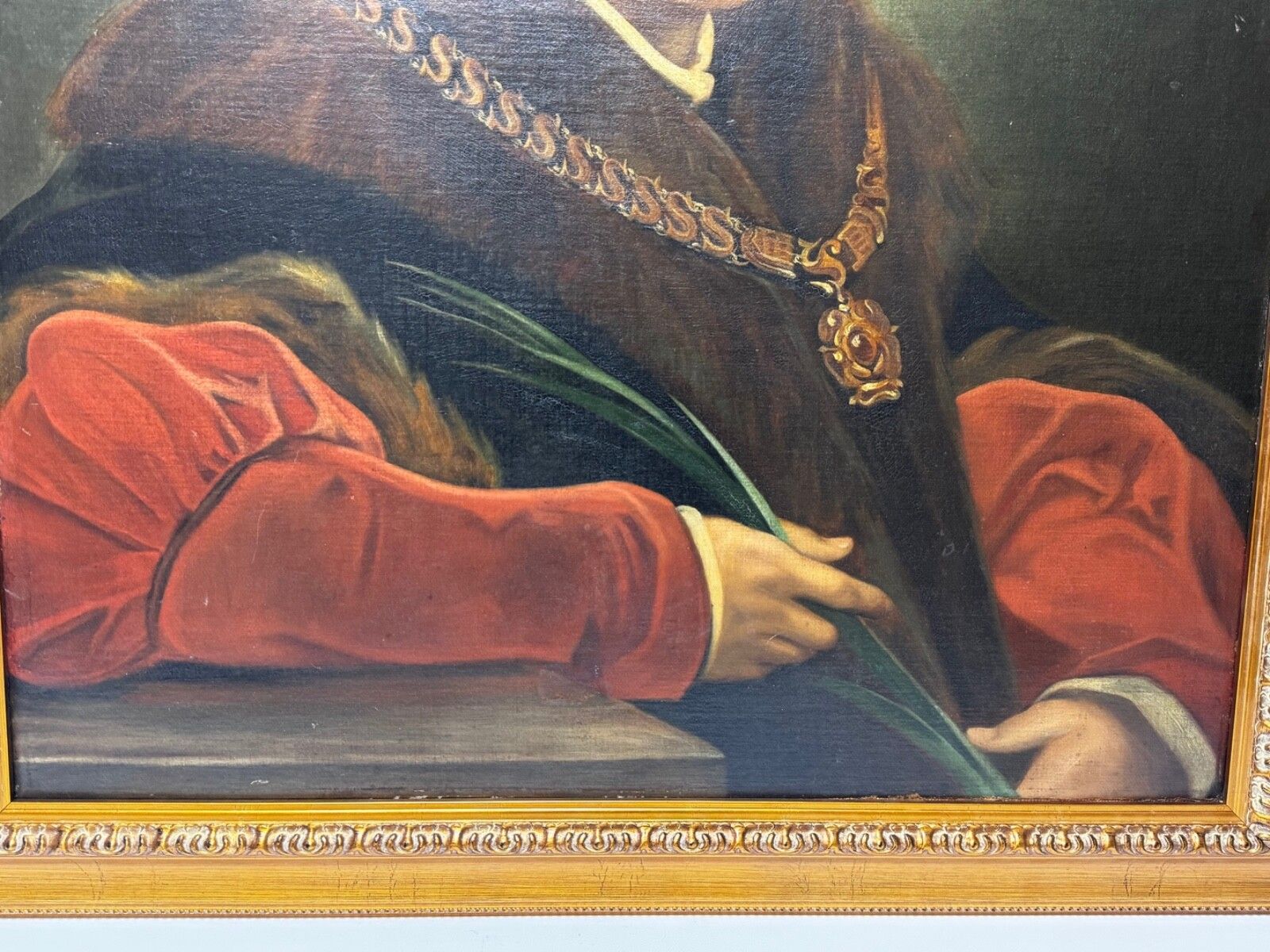Oil Painting Sir Thomas More Chancellor Duchy Of Lancaster After Hans Holbein photo vinterior