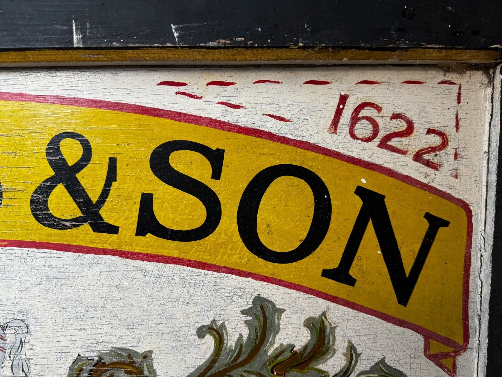 photo for sale Vintage Heraldisch Handelsreclamebord J.Miles & Son Master Saddlers Dorchester