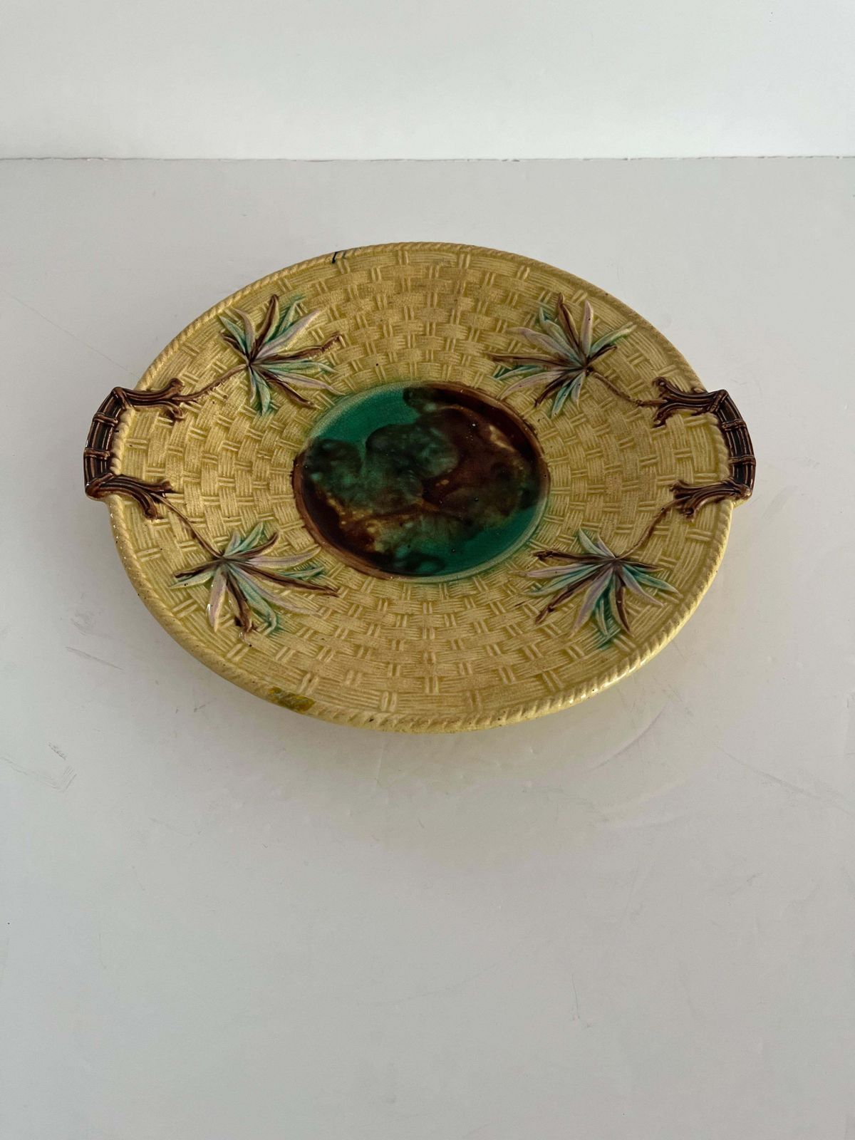 Majolica Sandwich Plate Or Platter Probably Minton Or George Jones, Circa 1860 photo Home Decor