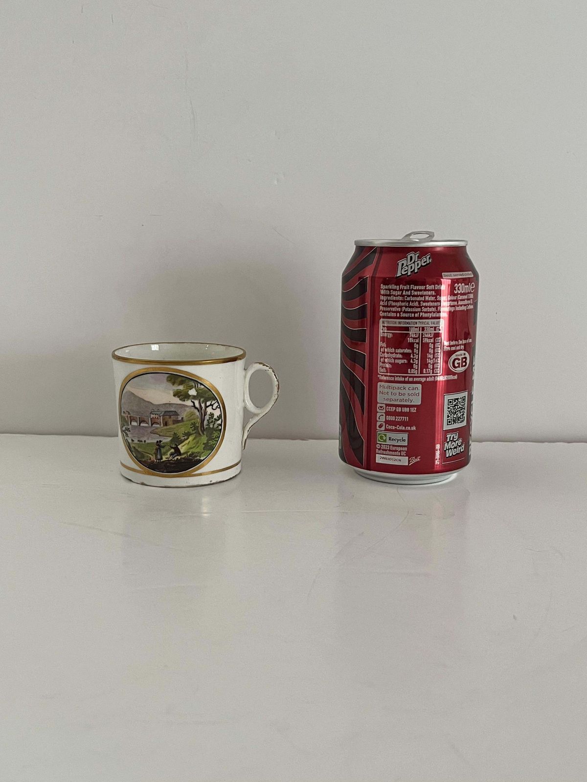 photo furniture Newhall Porcelain Coffee Can, Llangollen Bridge Over The River Dee. Circa 1805