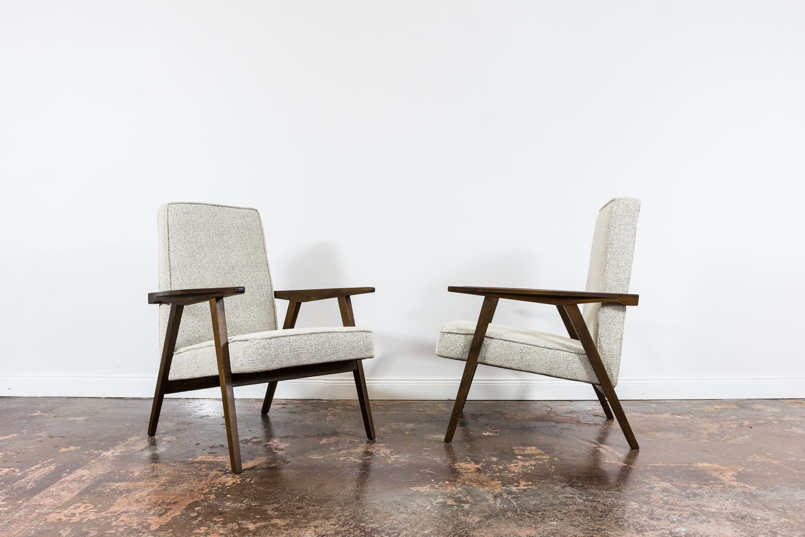 Minimalistische fauteuils, Polen, jaren 1960, set van 2 photo for sale