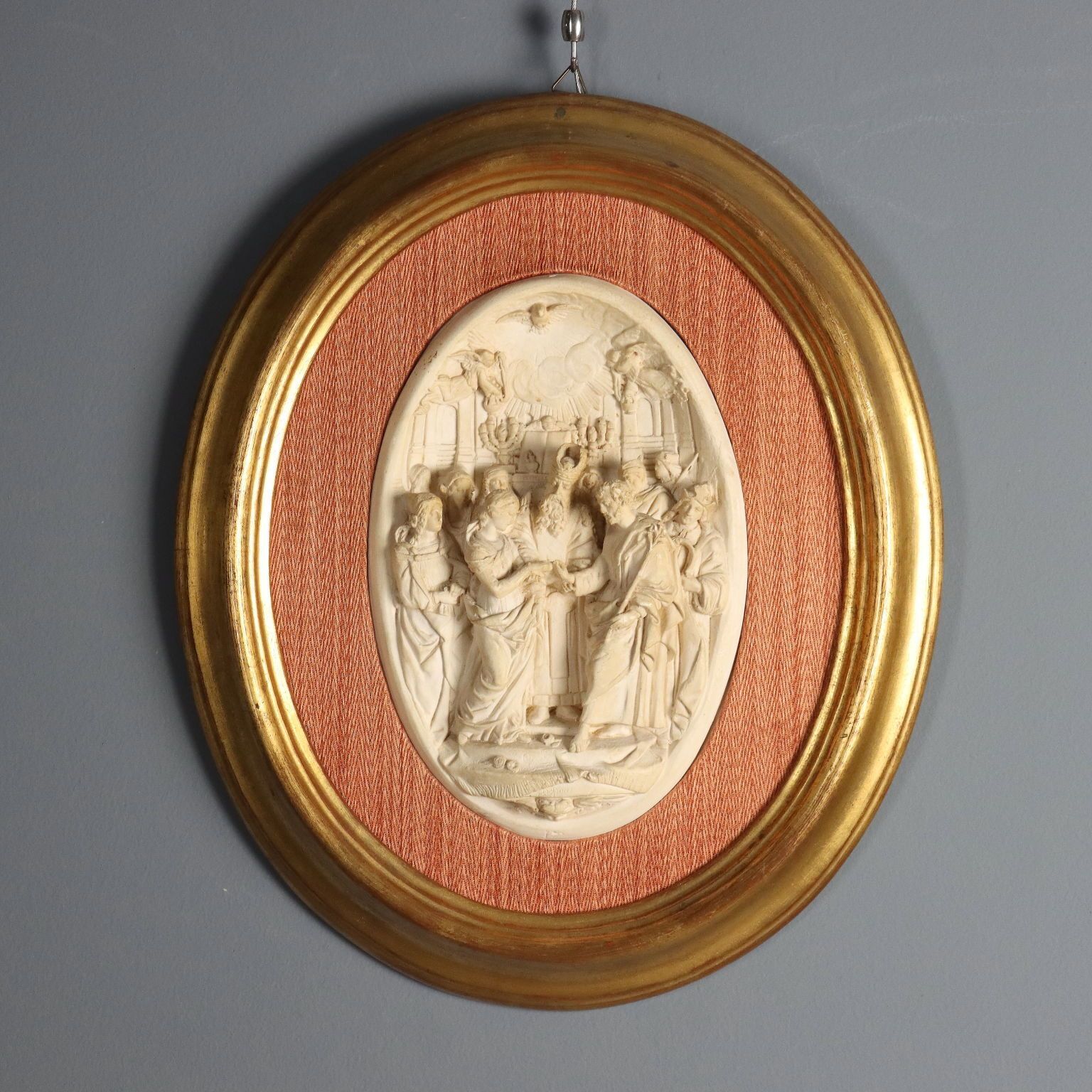 Antique High Relief Wedding Of Joseph And Mary Italy XIX Century