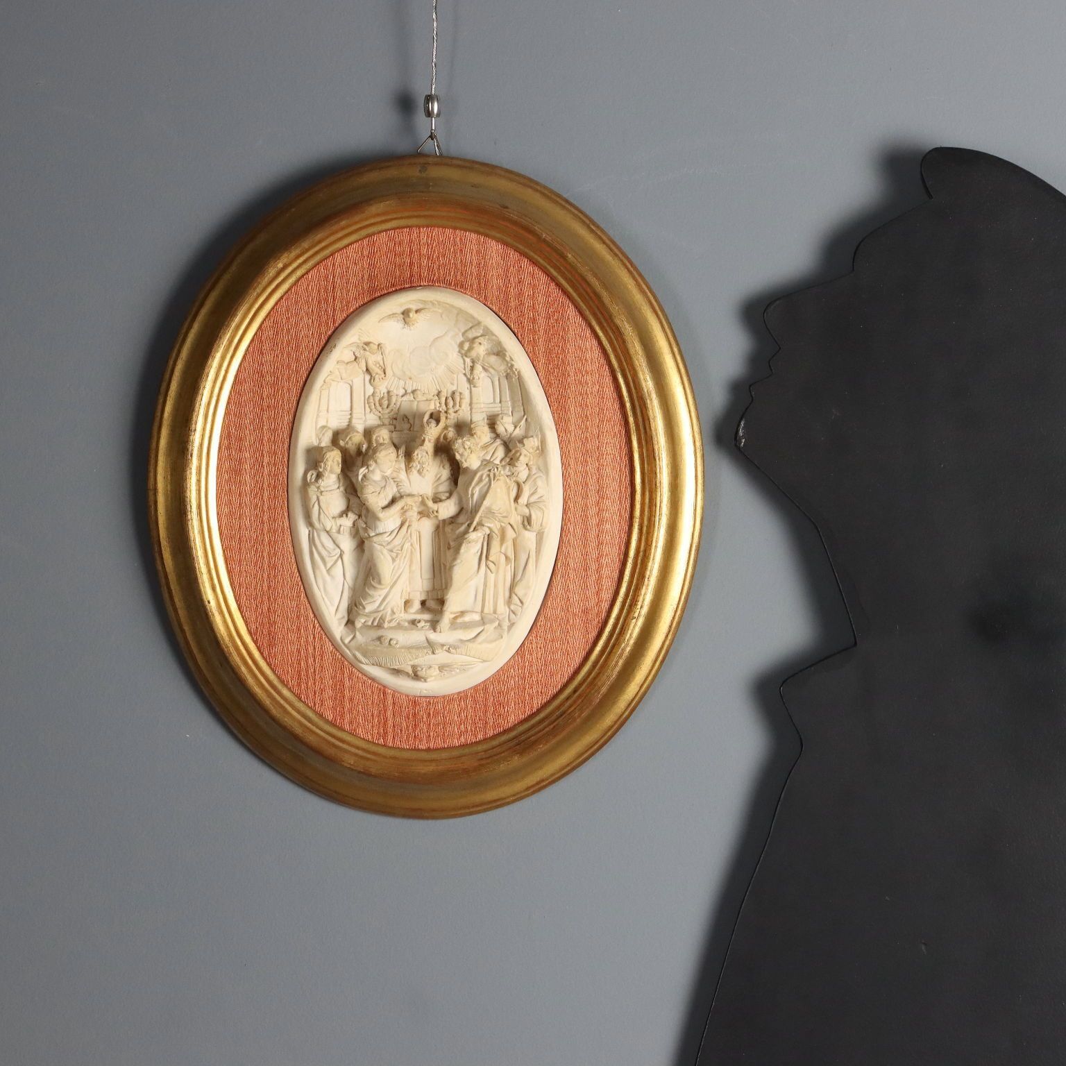 Antique High Relief Wedding Of Joseph And Mary Italy XIX Century photo furniture