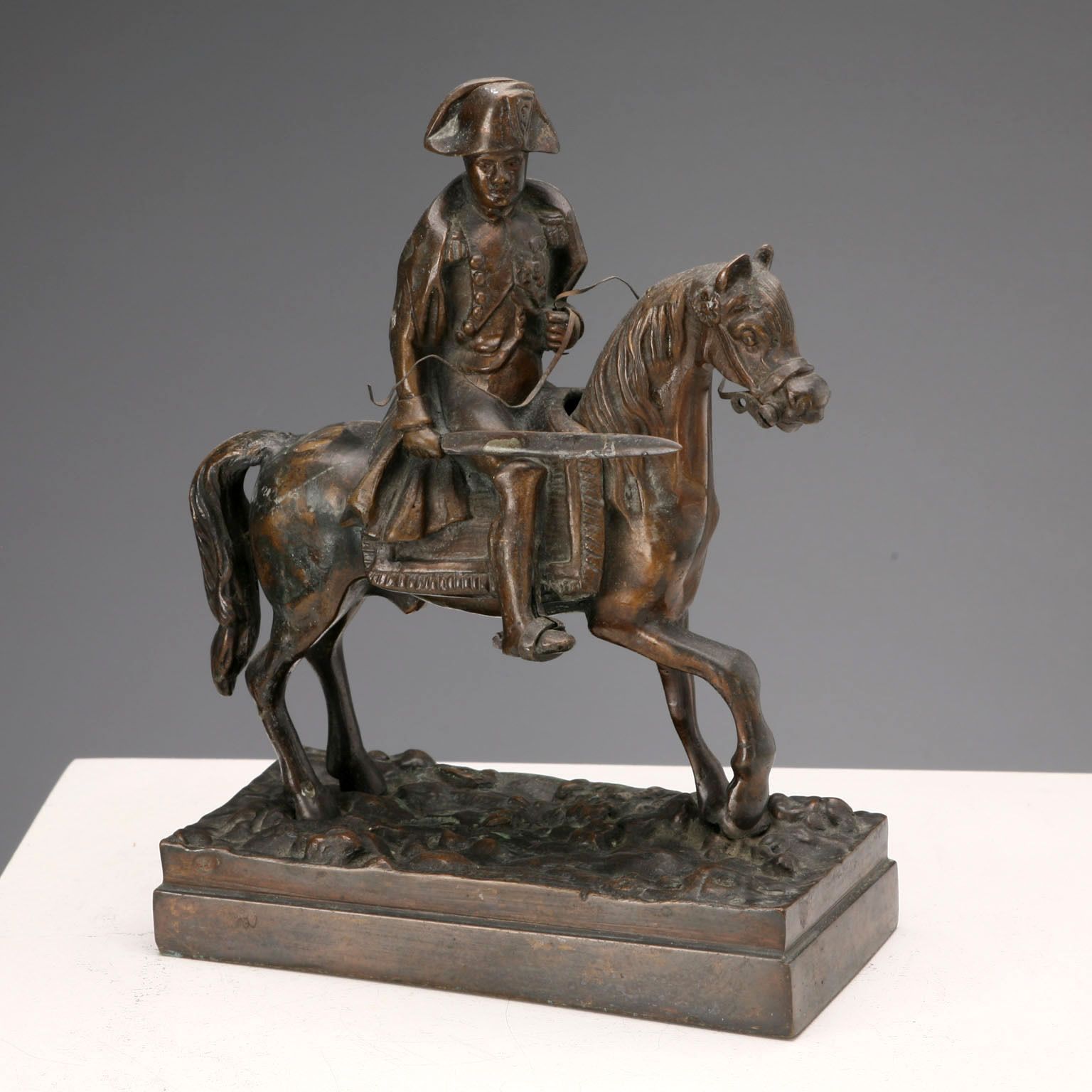 Antique Sculpture Napoleon Bonaparte On Horse XX Century