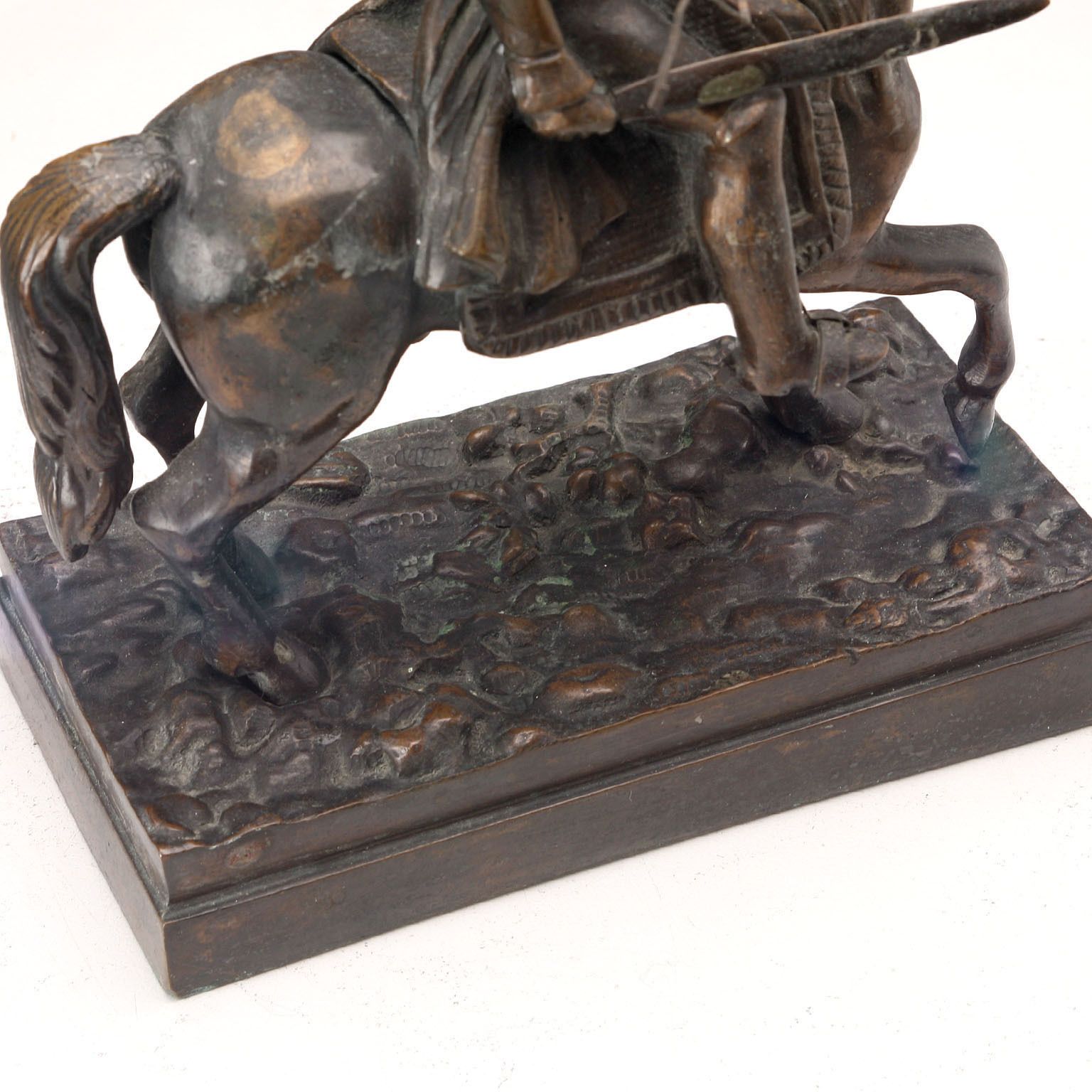 photo furniture Antiek sculptuur Napoleon Bonaparte op paard, 20e eeuw