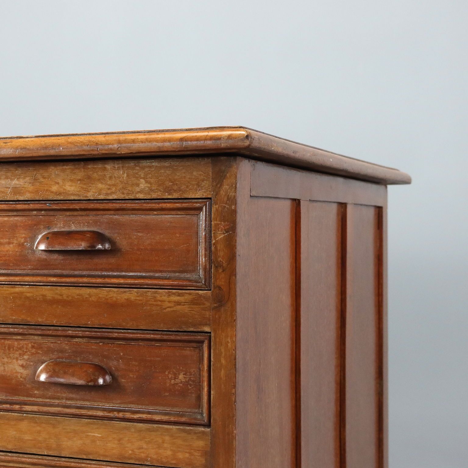 Antique Writing Desk Oak Drawers Italy XX Century photo vinterior