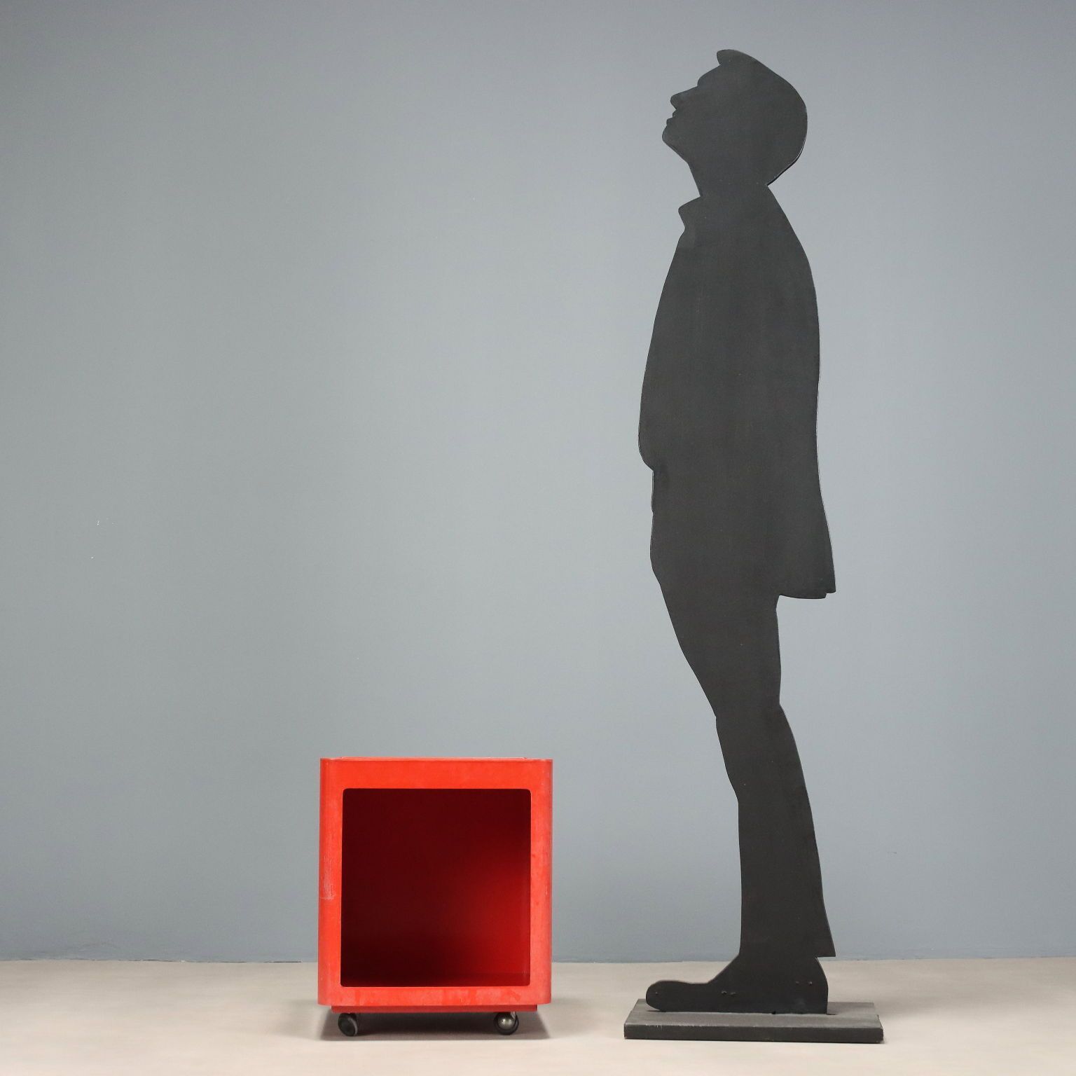 Valenti & C. Valletto Quadro Rosso Cabinet Vintage Italy 1980s photo for sale