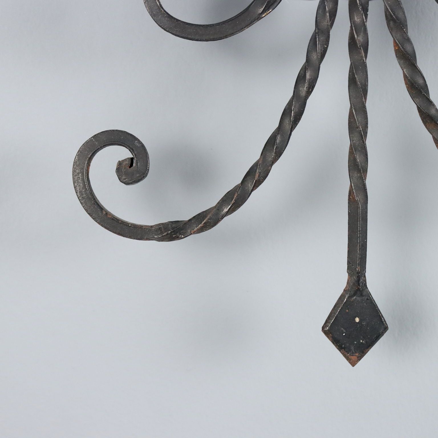 Antique Wall Lamp Iron Decorations Italy XX Century photo vintage