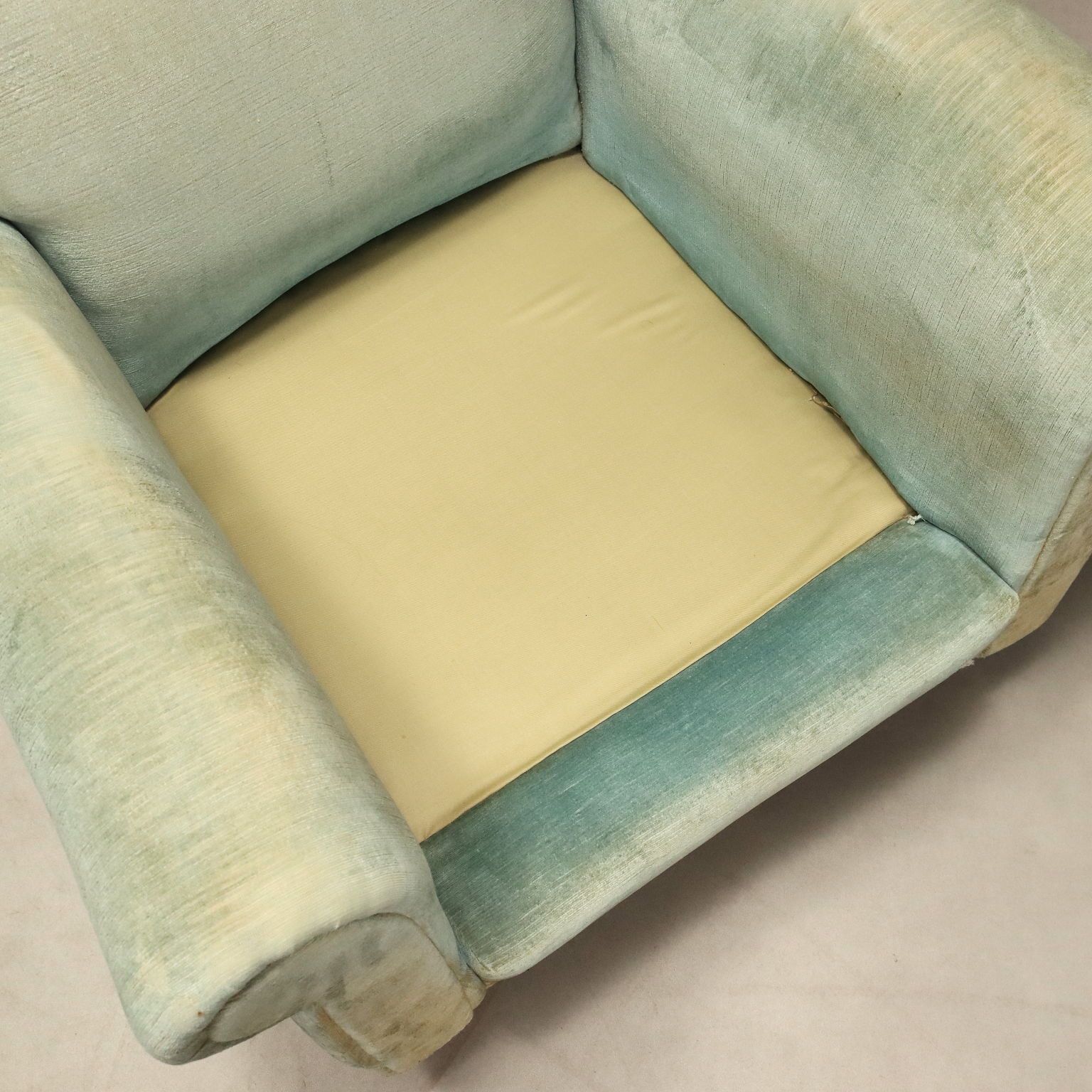 870.0 Vintage Armchairs Fabric Padding Design Italy 1950s photo