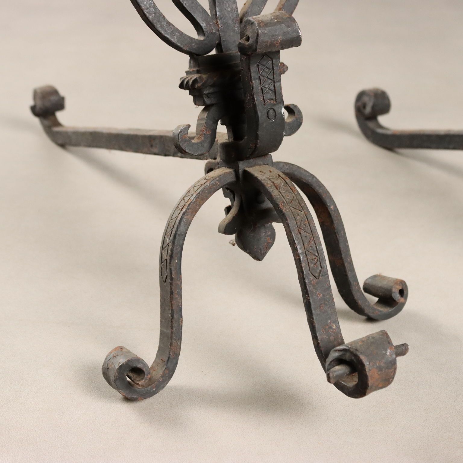 Antique Andirons Wrought Iron Decoration Italy XIX XX Century photo buy