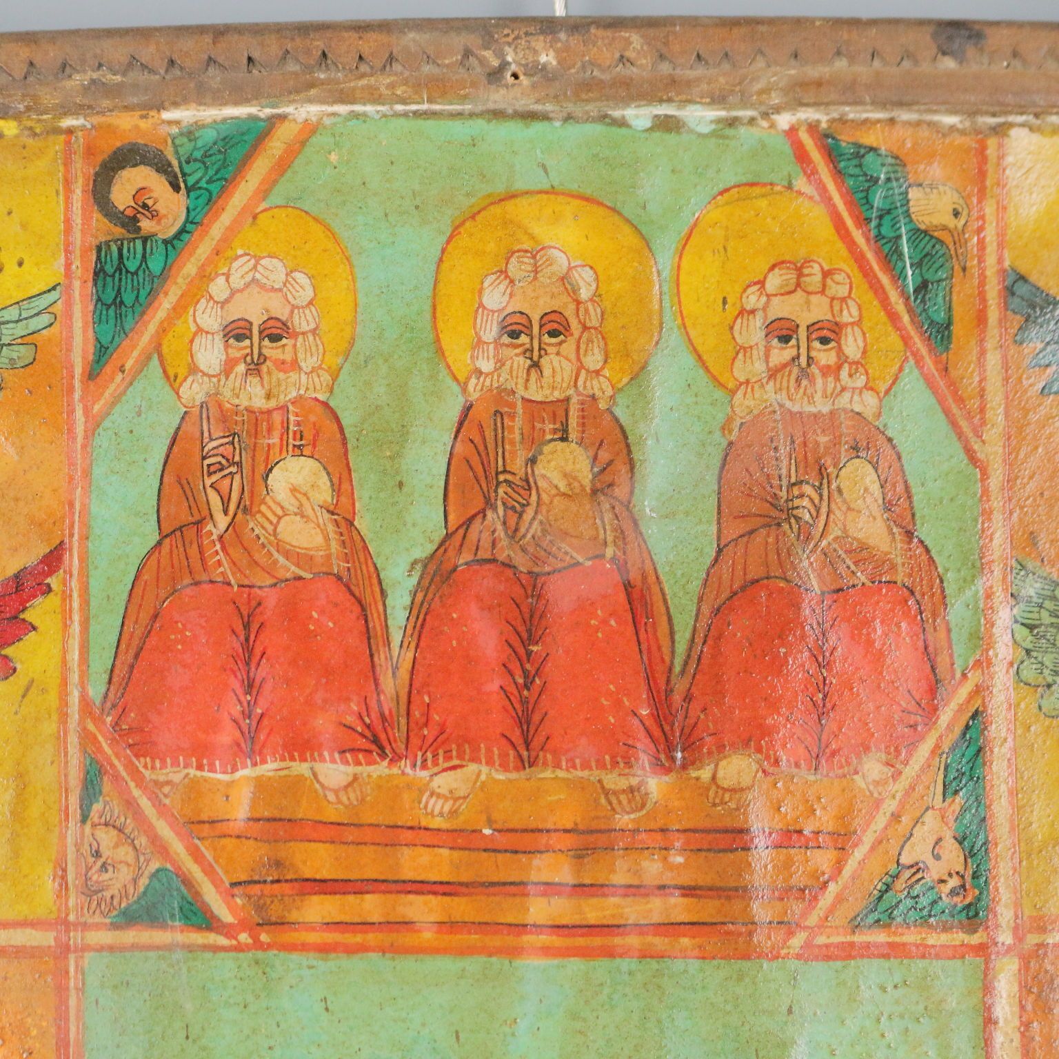 Icône d'époque éthiopienne et copte orthodoxe, tempera sur bois, XIXe siècle photo 320.0