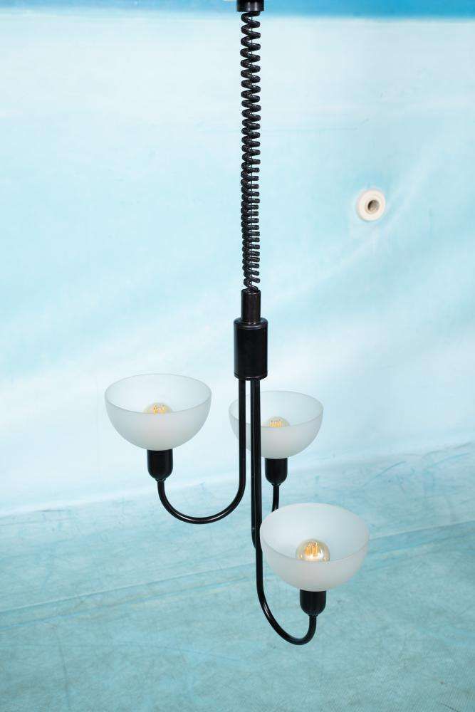 Memphis-stijl hanglamp jaren 1960, verstelbare vintage lamp. photo Verlichting