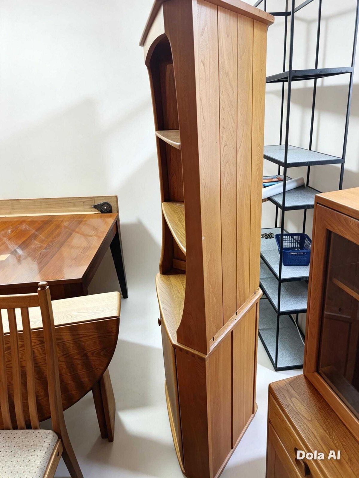 Ercol Elm Corner Display Cabinet, C.1990s photo for sale