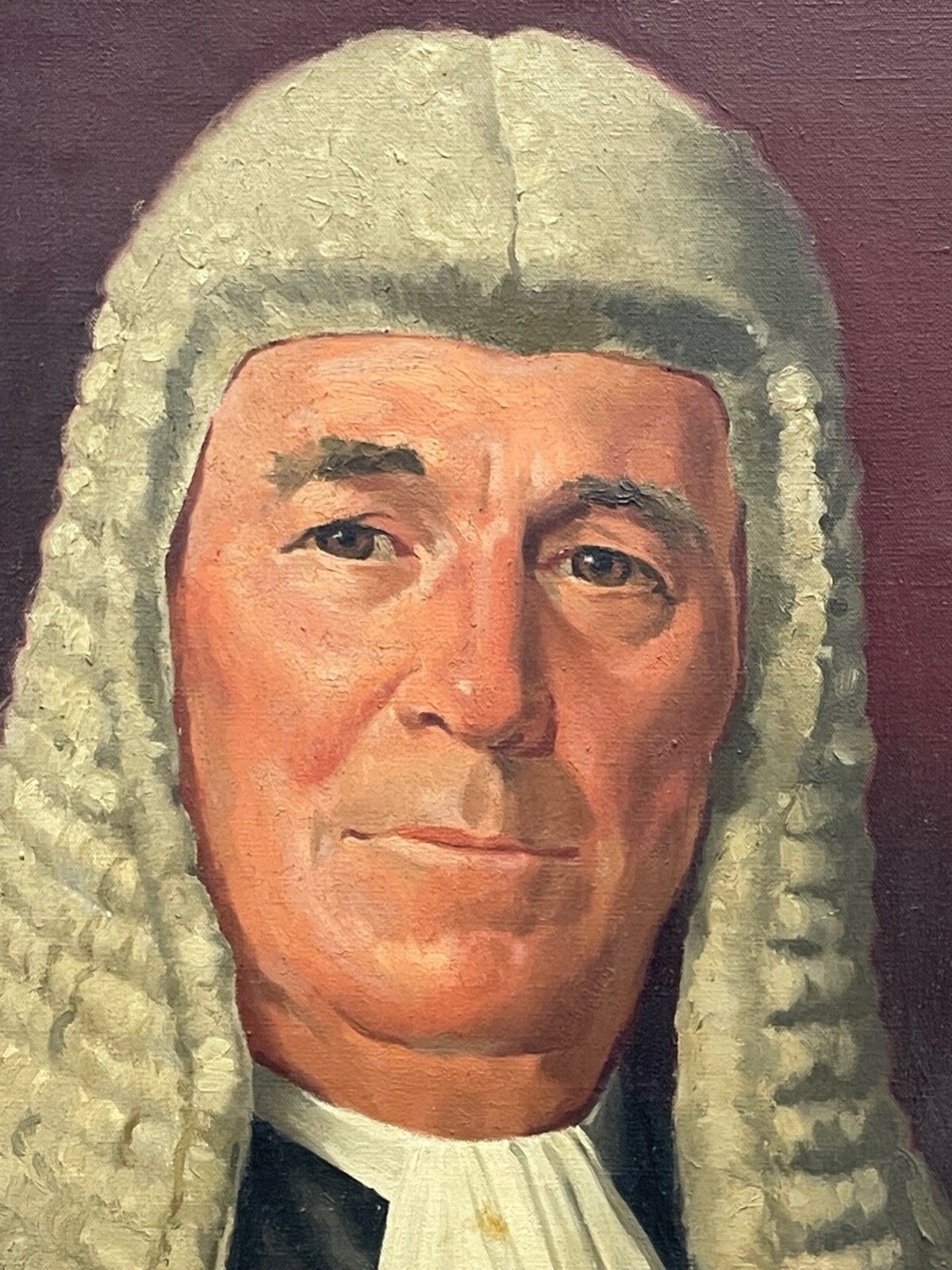 photo furniture Mid Century Gesigneerd Juridisch Olieverfportret van Mr Justice Paul Storr in Rechtbankkleding, John Codner