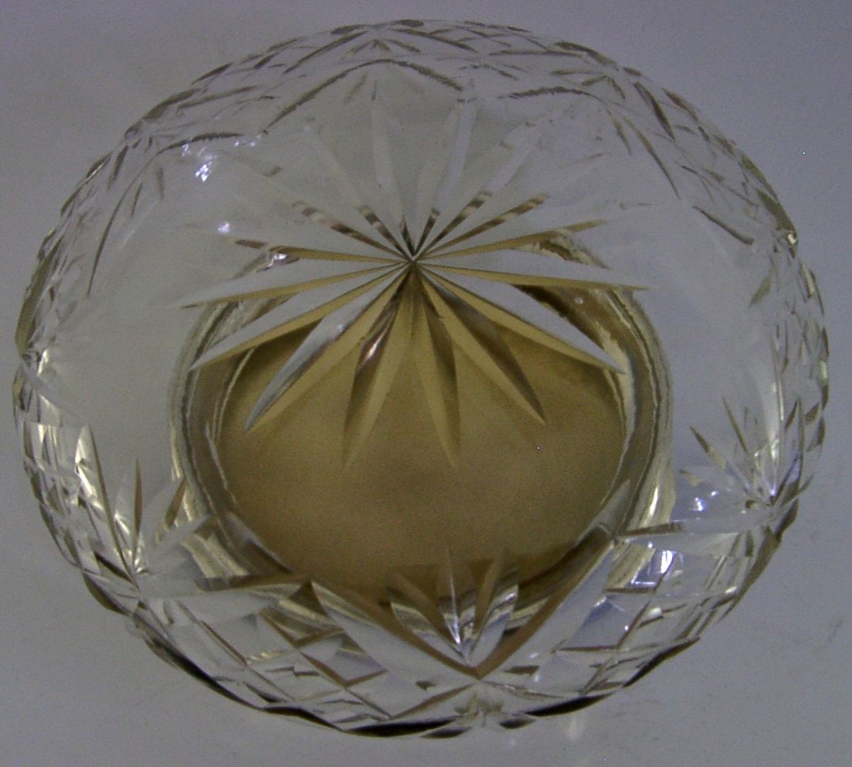 Pot en argent massif sterling Art déco, verre taillé et émail bleu, 10,8 cm, 1930, d'époque photo 265.0