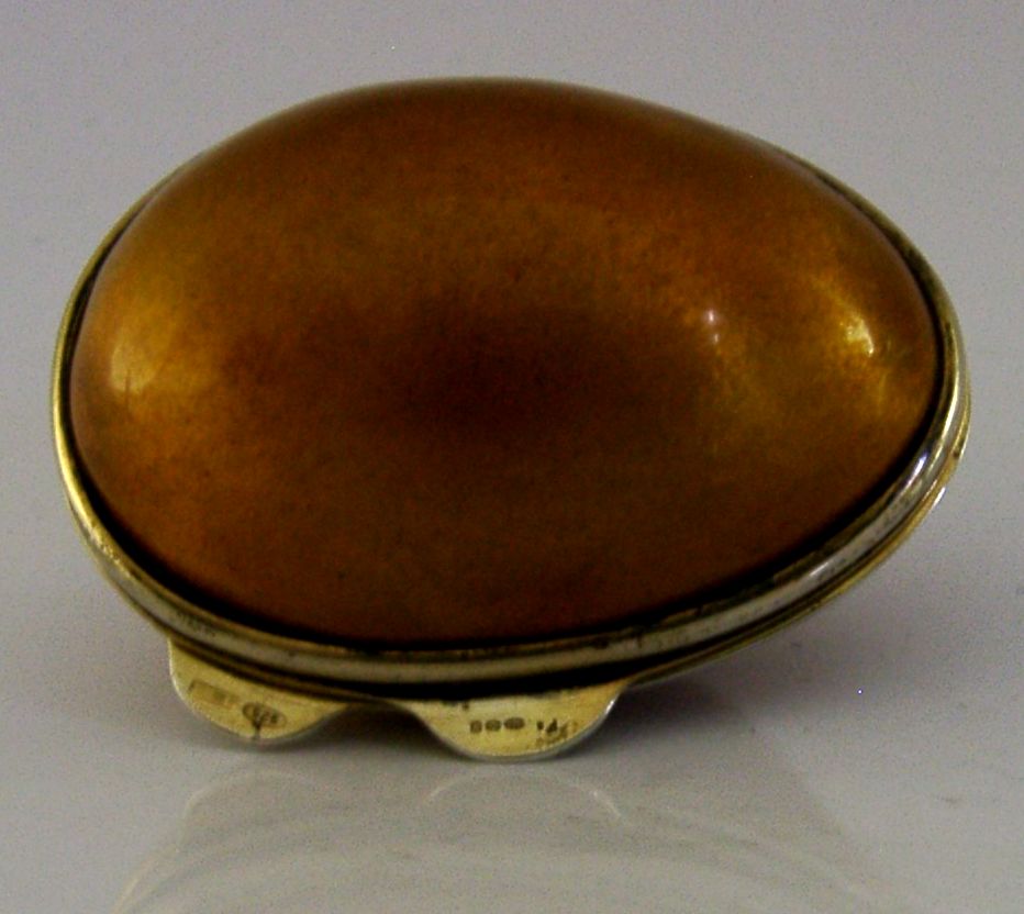 Boîte en argent massif sterling doré et émaillé, 1994, 26 g photo buy