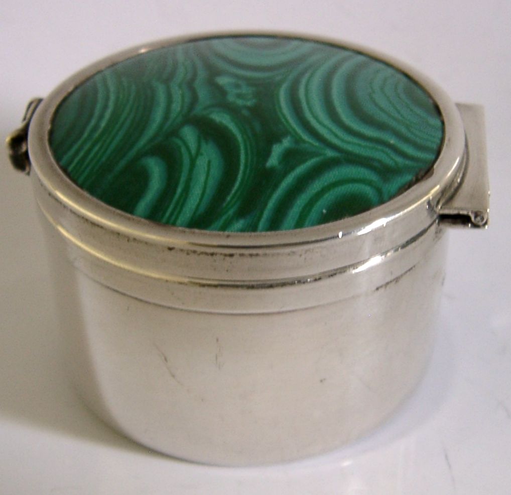 Boîte anglaise en argent sterling et émail céramique 1995, 34 g photo furniture