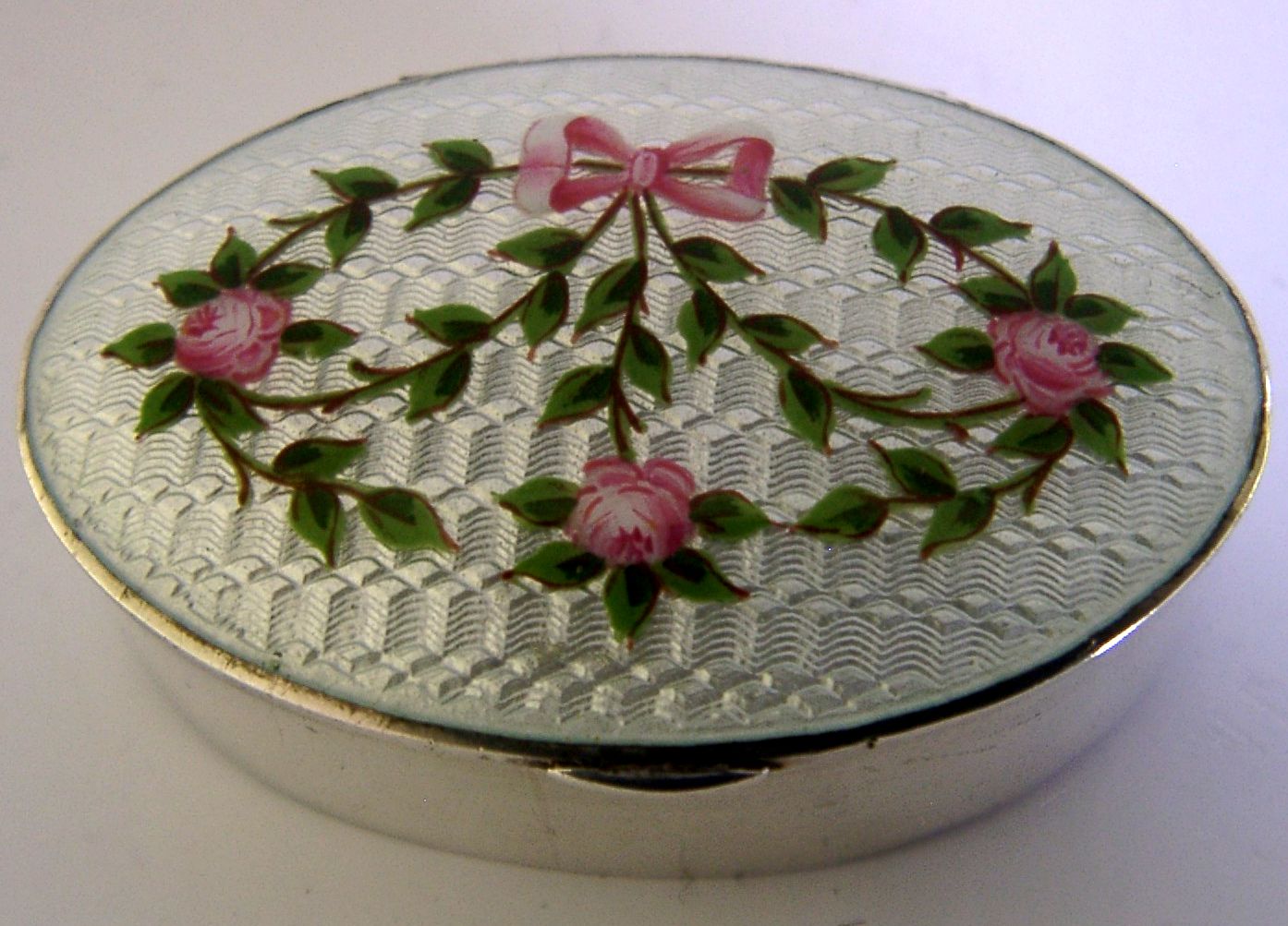 Stunning Sterling Silver Enamel Box 1911 Antique photo Home Decor