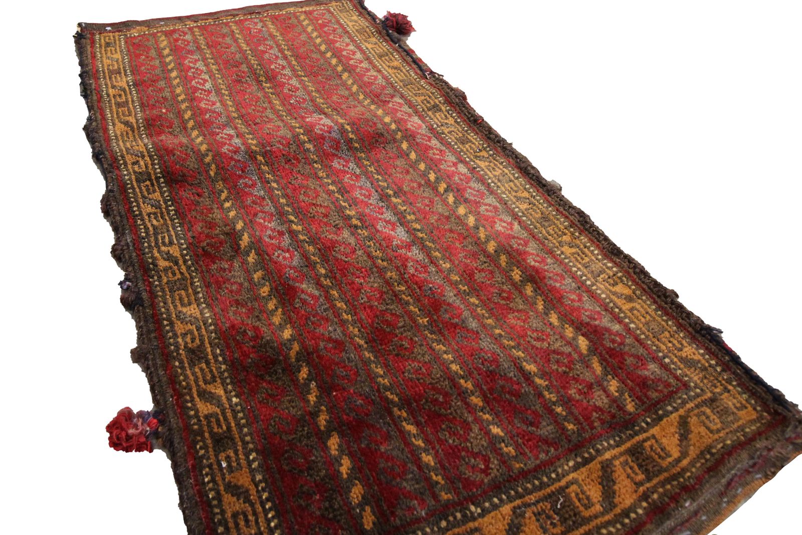 Traditional Rug Red Wool Antique Rug Handwoven Oriental Chuval Bag photo furniture