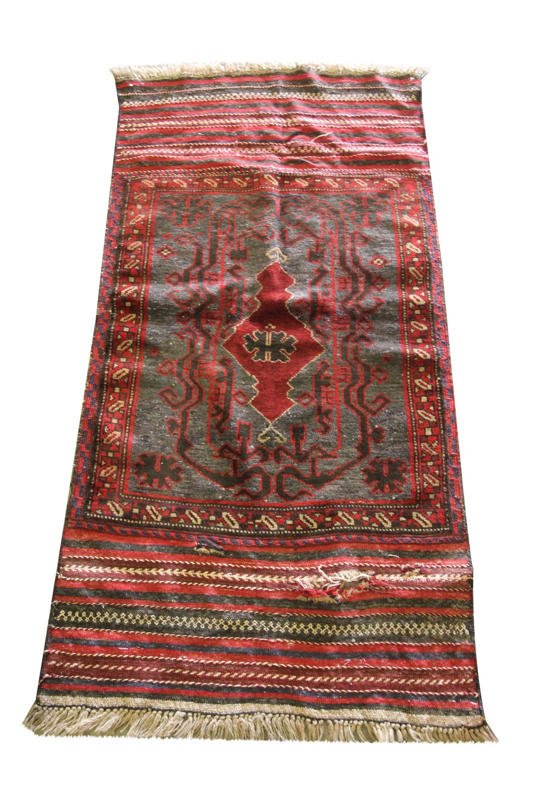 Baluch vloerkleed vintage Afghaans handgeweven rood wollen vloerkleed photo furniture