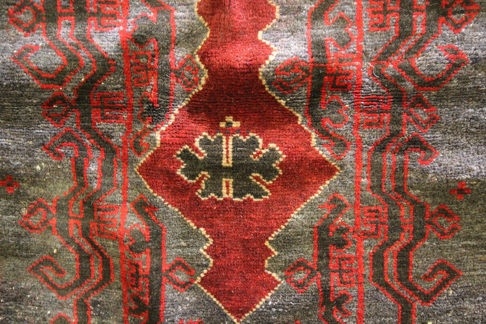 Baluch vloerkleed vintage Afghaans handgeweven rood wollen vloerkleed photo Textiel