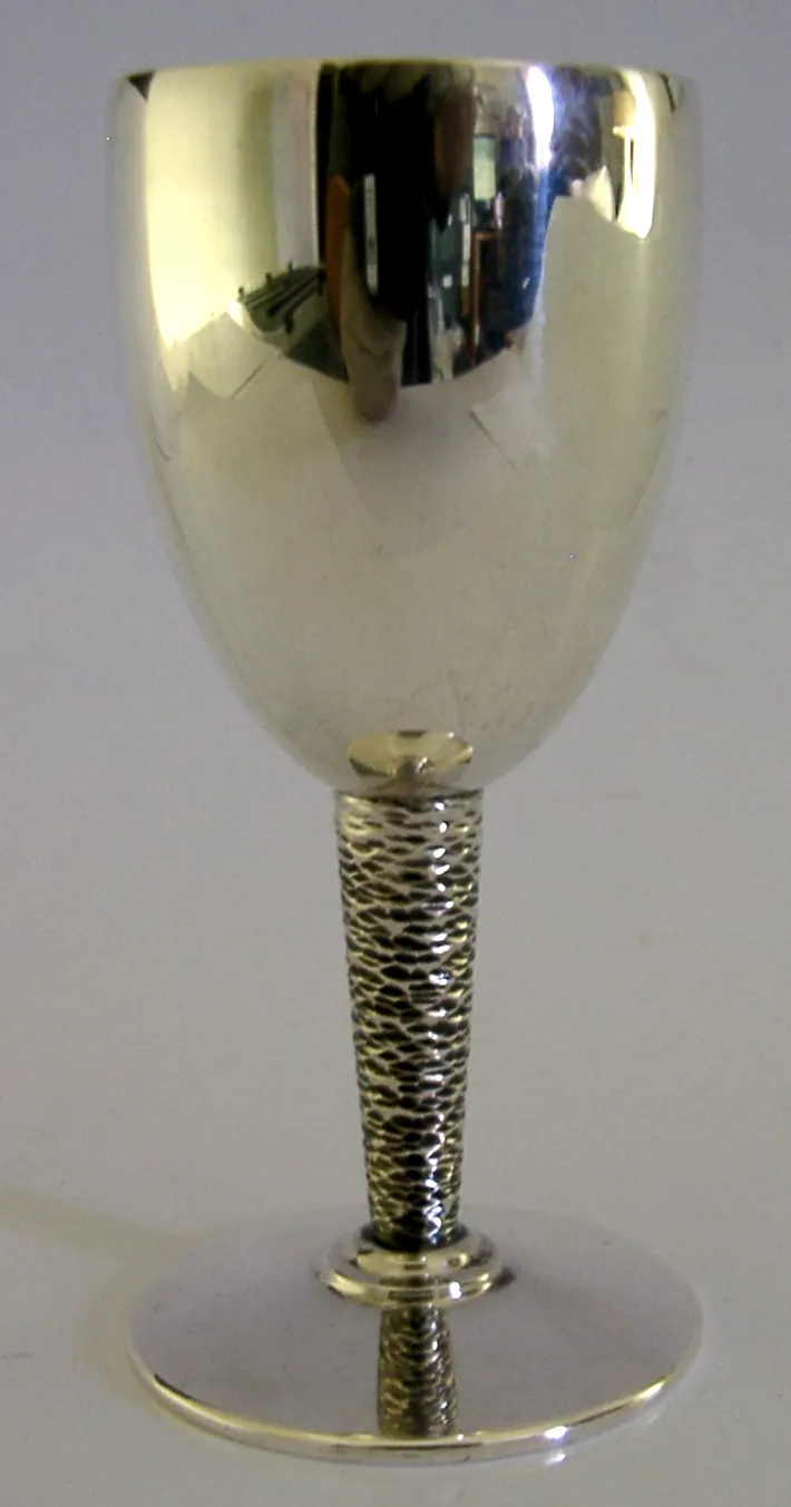 Gobelet mid-century modern en argent sterling 1972, art de la table