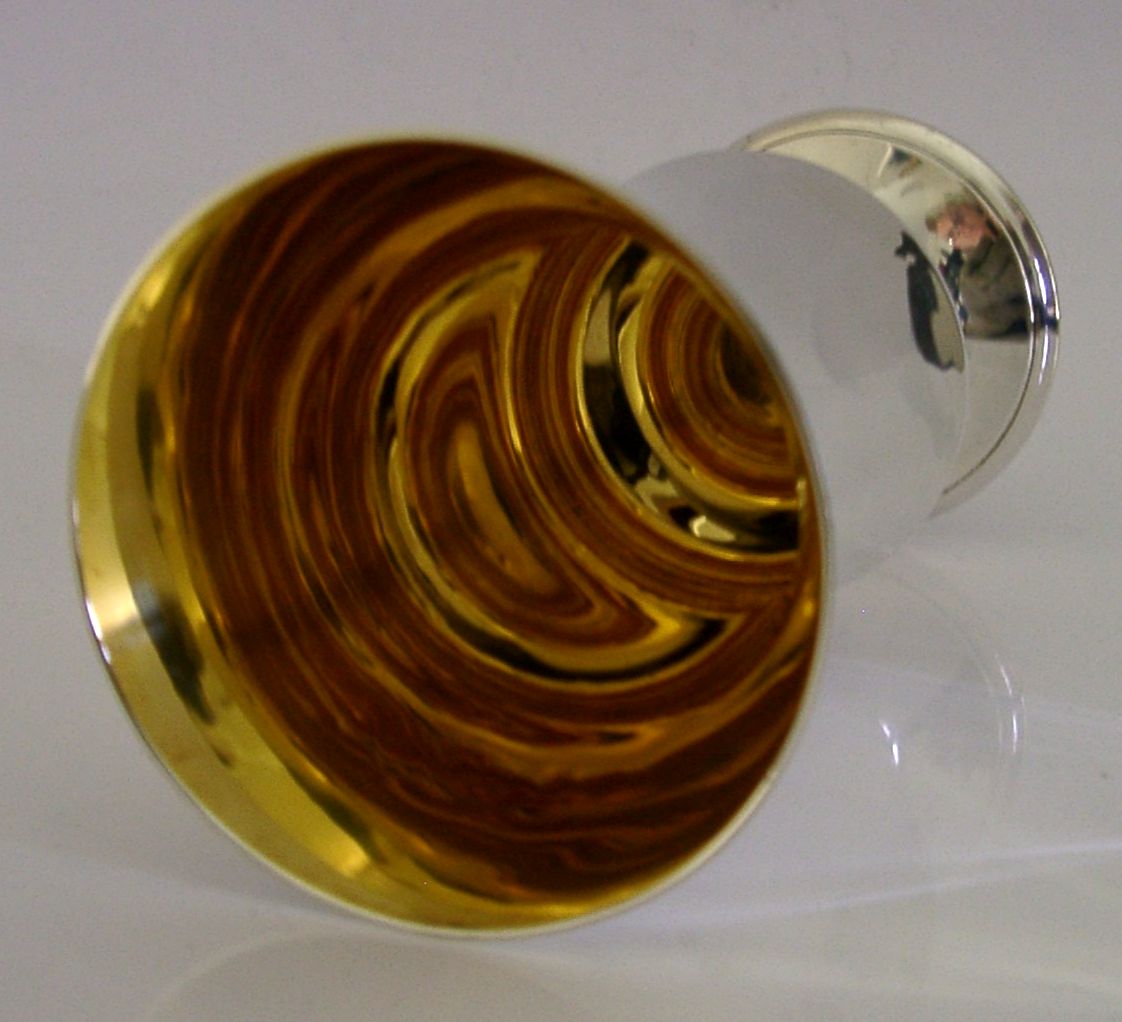 Gobelet calice mid-century modern en argent massif sterling 106 g, 1972, art de la table photo 260.0