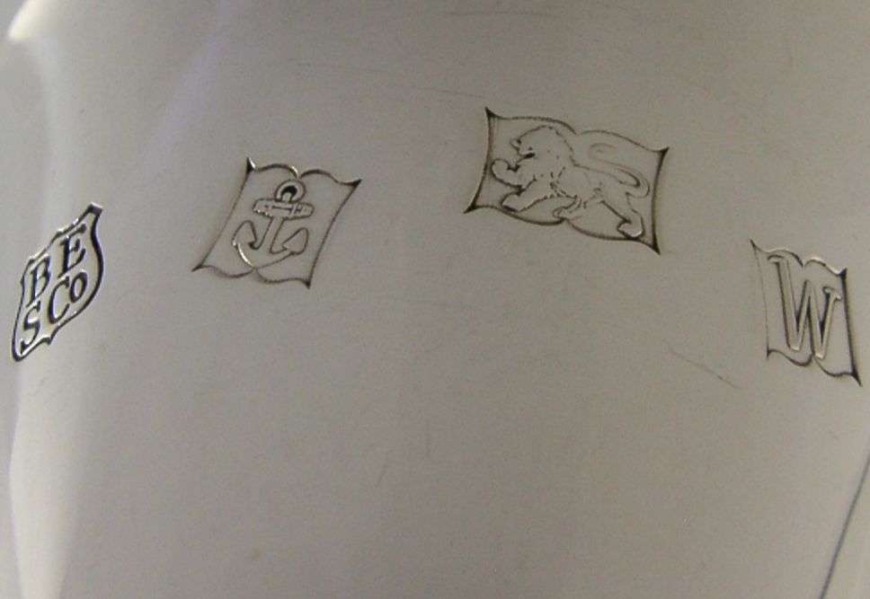 Calice en argent sterling, poinçonné 1971, art de la table, 128 g, Angleterre photo buy