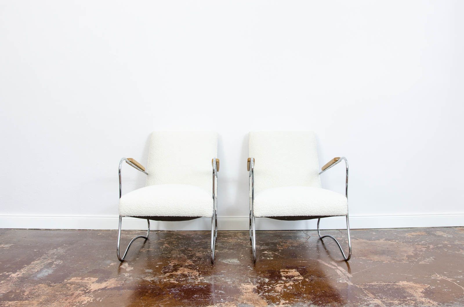 Bauhaus-stijl fauteuils van Wschod, ca. jaren 1950, Polen, set van 2 photo 3000.0