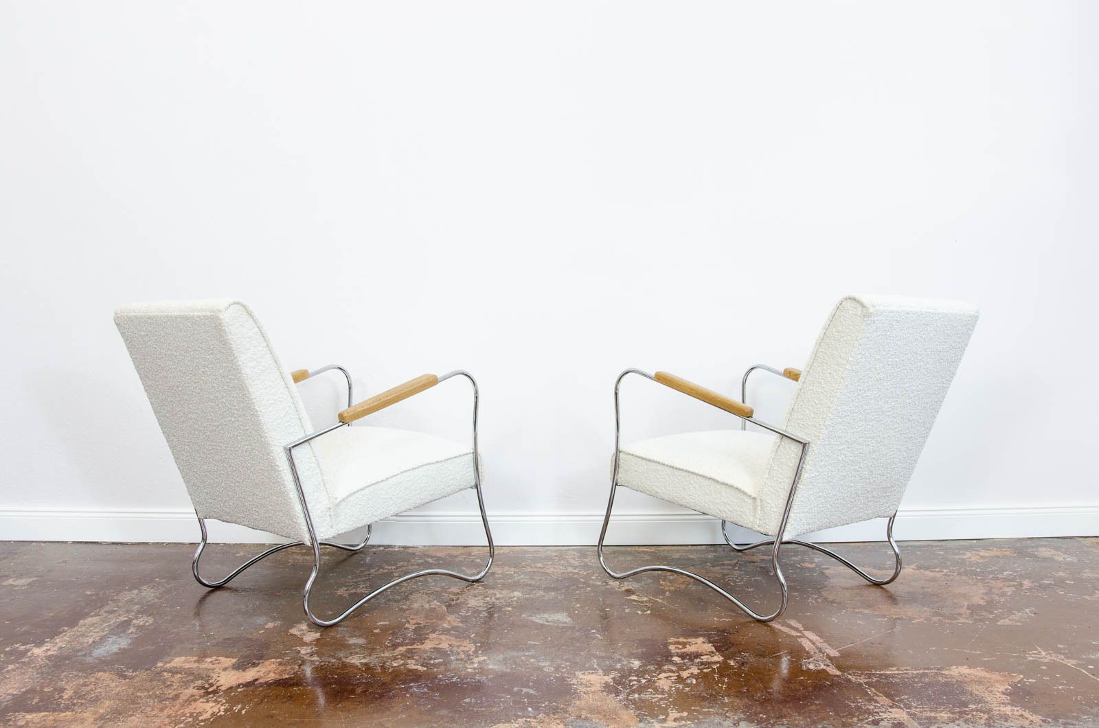 Bauhaus Style Armchairs By Wschod, 1950s, Poland, Set Of 2 photo vintage