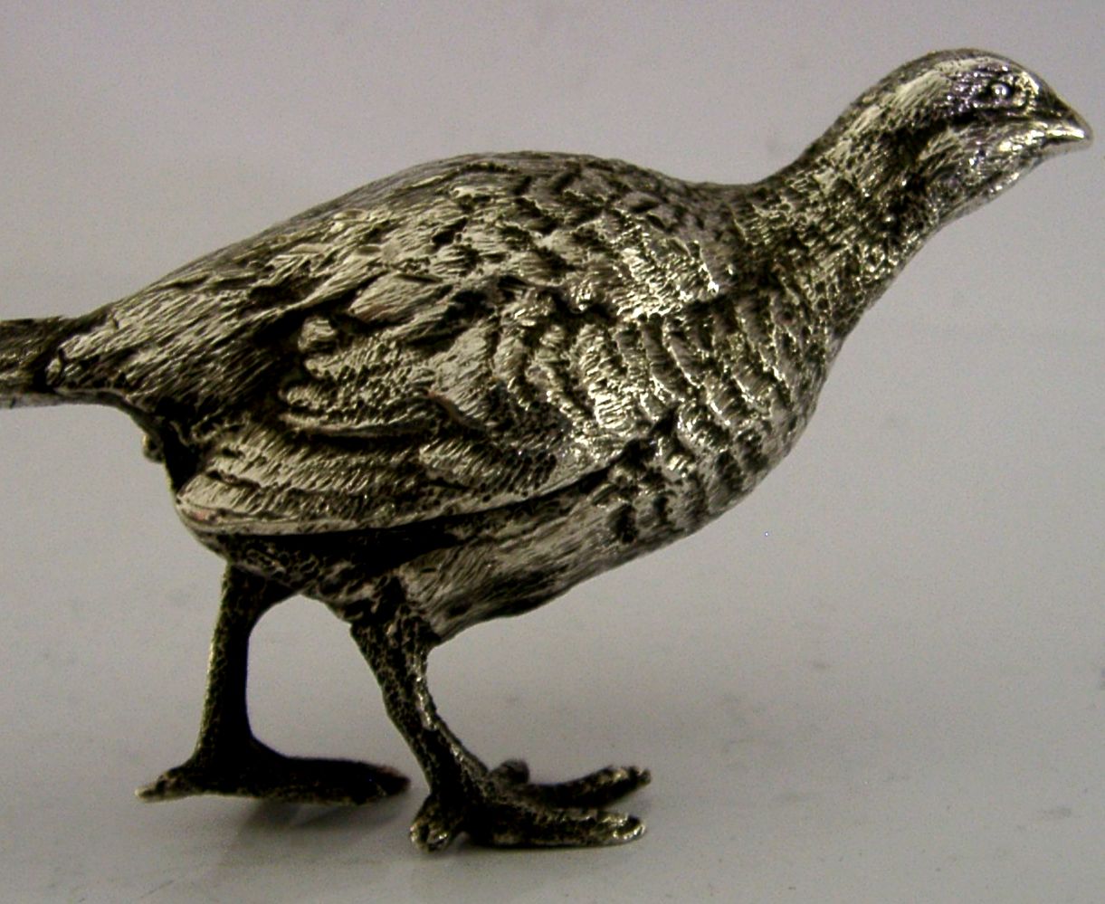 Figurine de faisan en argent sterling 140 g, S M D Castings, Londres 1977, chasse
