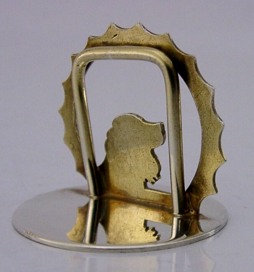 Sterling Zilveren Spaniel Jachthond Dierlijke Menuhouder 1989 Jagen Schieten photo for sale