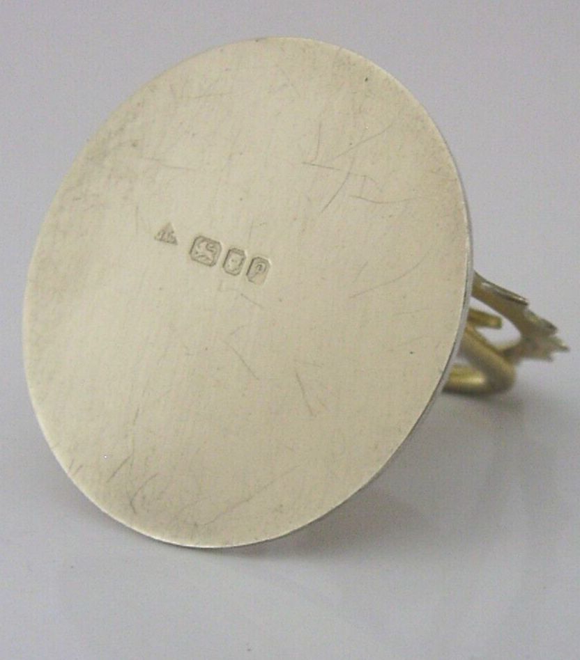 Porte-menu en argent sterling anglais, faisan, chasse, 1989 photo vinterior