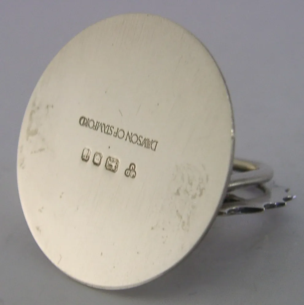 Engels sterling zilveren menuhouder met eend 1993, jacht, Stamford photo 105.0
