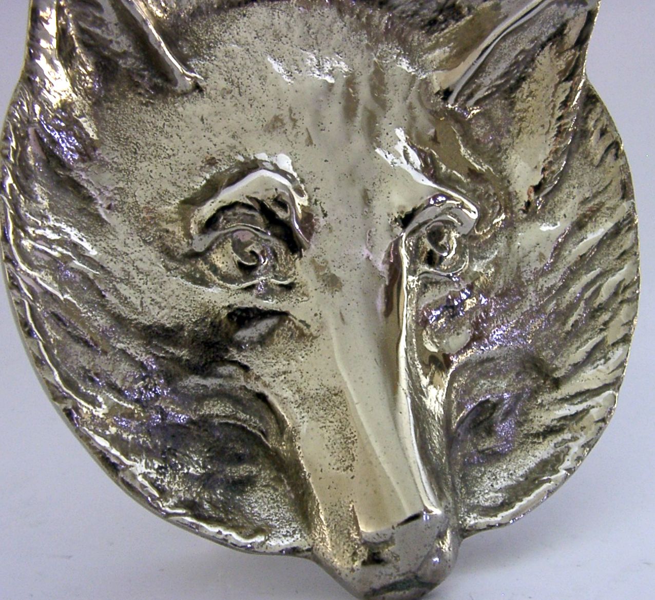 Coupelle anglaise en métal argenté, tête de renard, vers 1940, chasse, 154 g photo furniture
