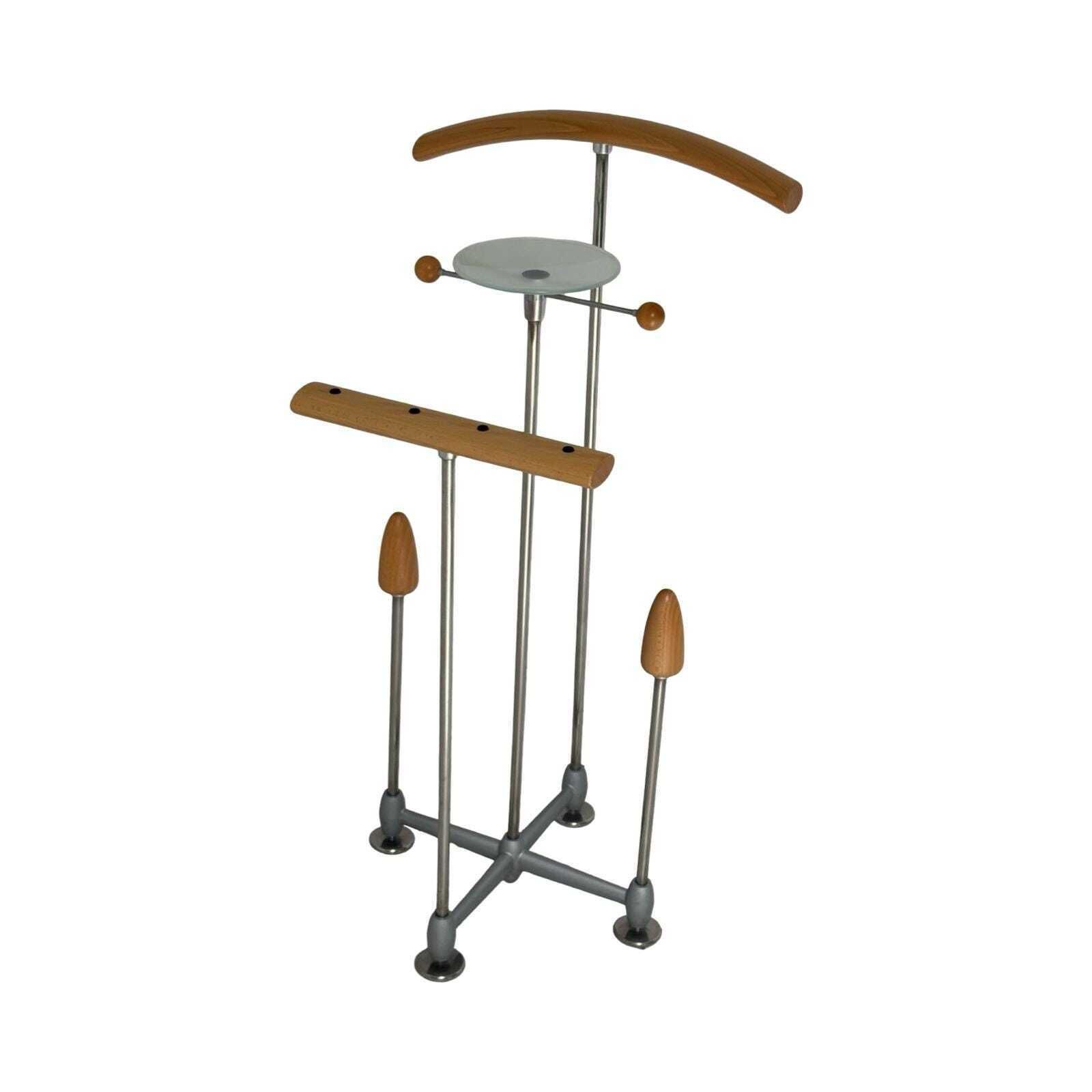 Postmodern Design   Dressboy / Valet Stand   Frans De La Haye For Auping   Model Auronde   Including Glass Plate   Light Wood photo for sale
