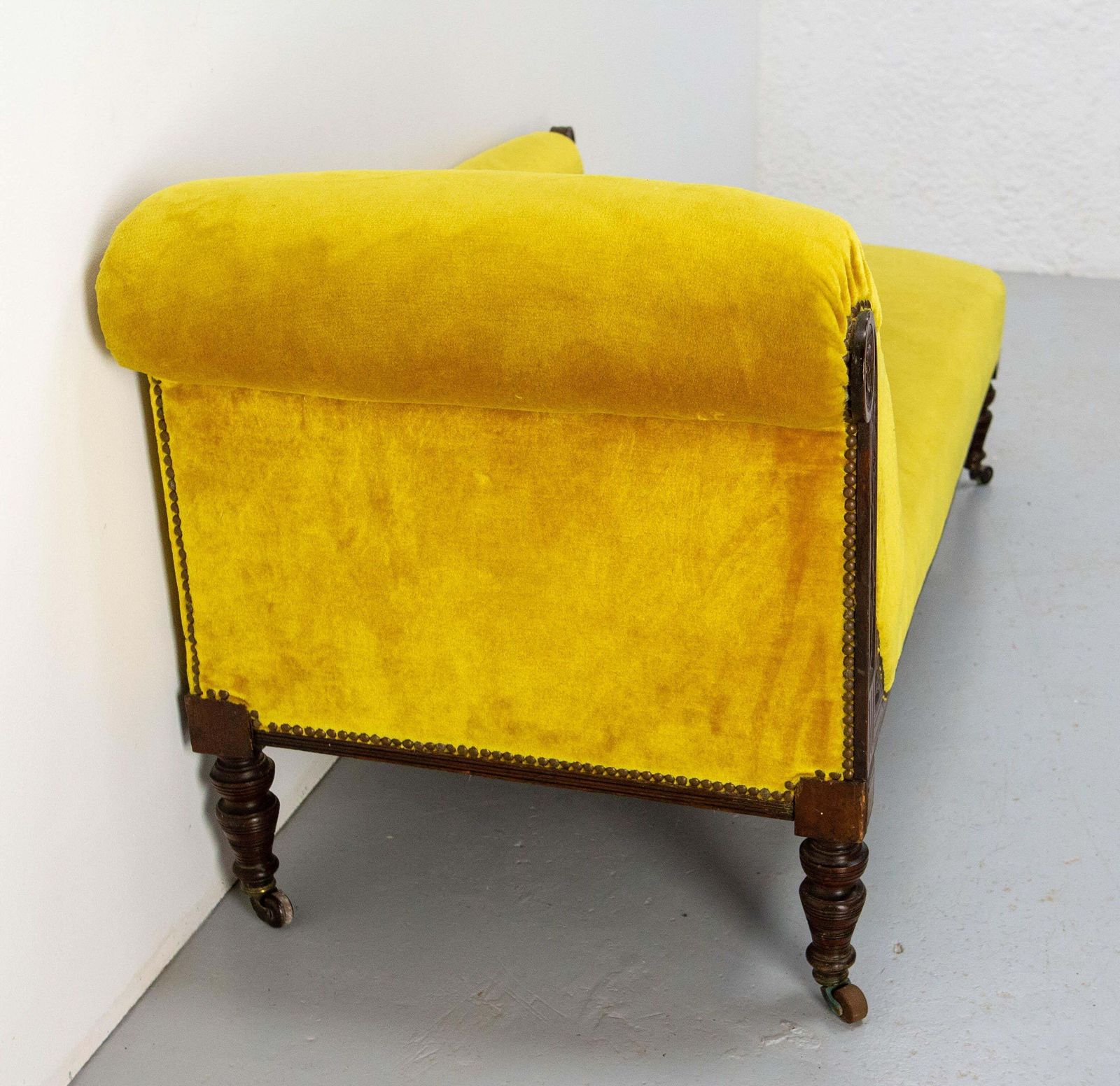 French Restauration Bench Seat Wood Sofa Banquette Fabric Of Your Choise 19th C photo Furniture