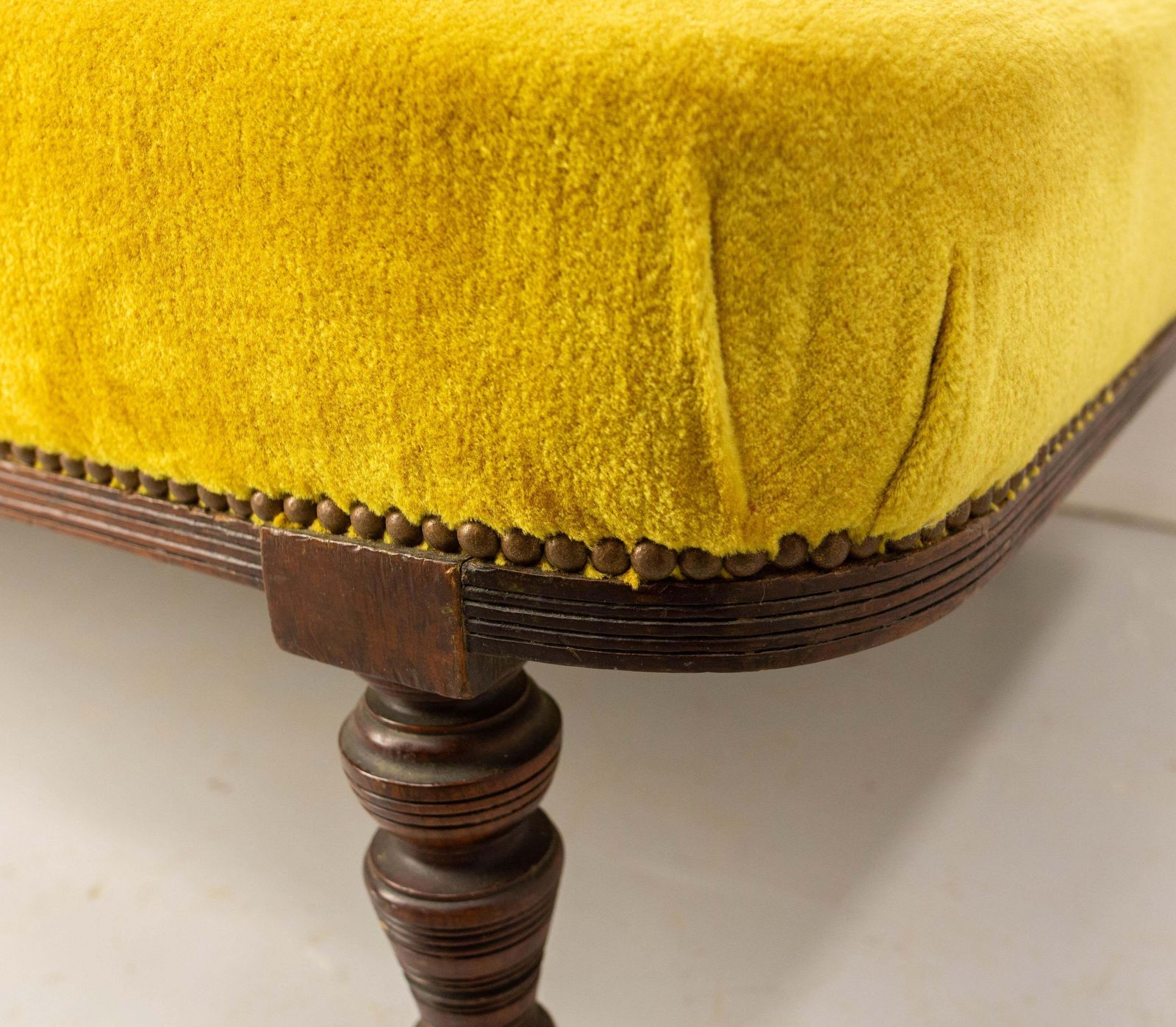 photo furniture French Restauration Bench Seat Wood Sofa Banquette Fabric Of Your Choise 19th C