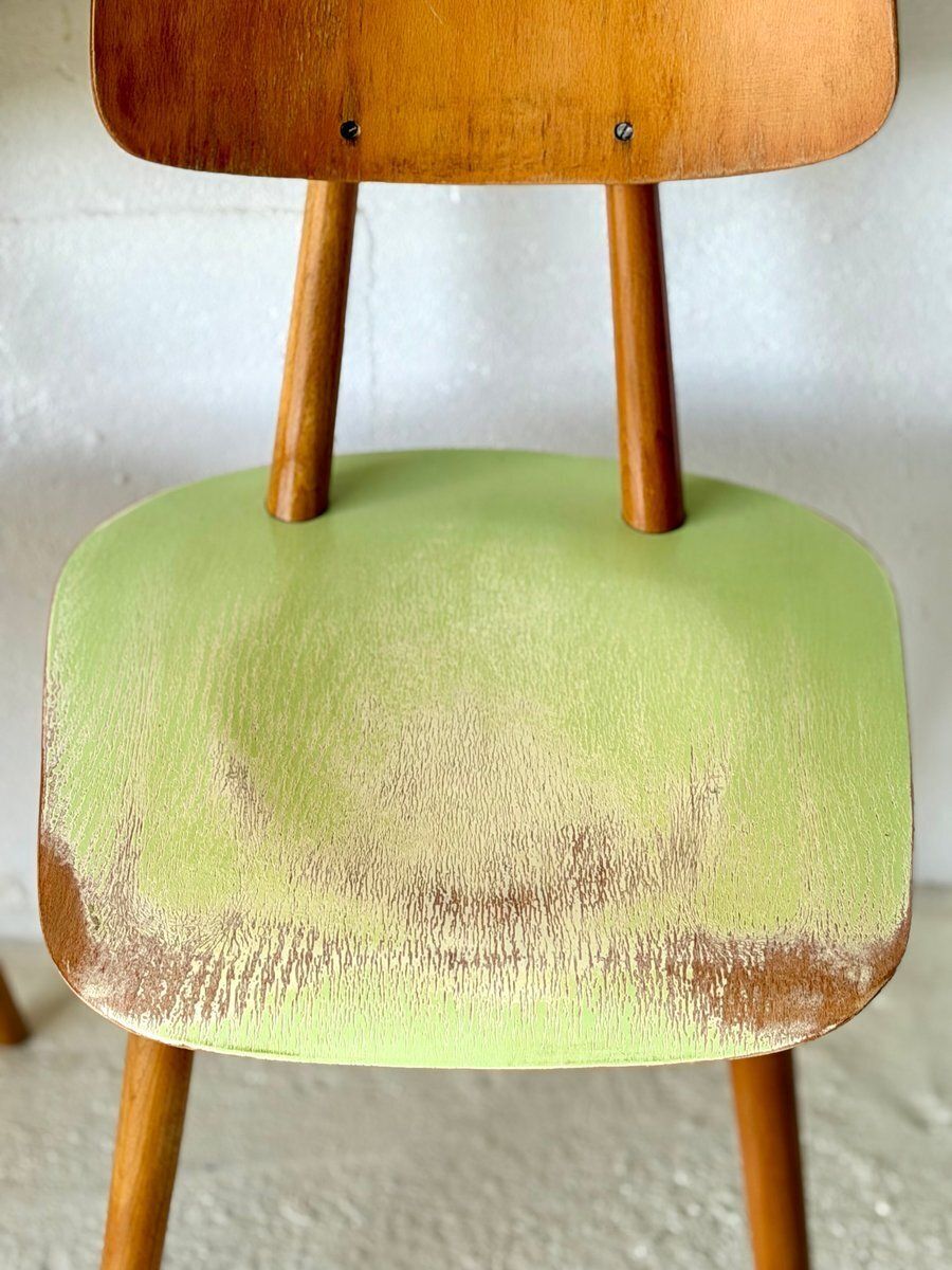 Bistrostoelen van Ton, 1960, set van 4 photo vintage