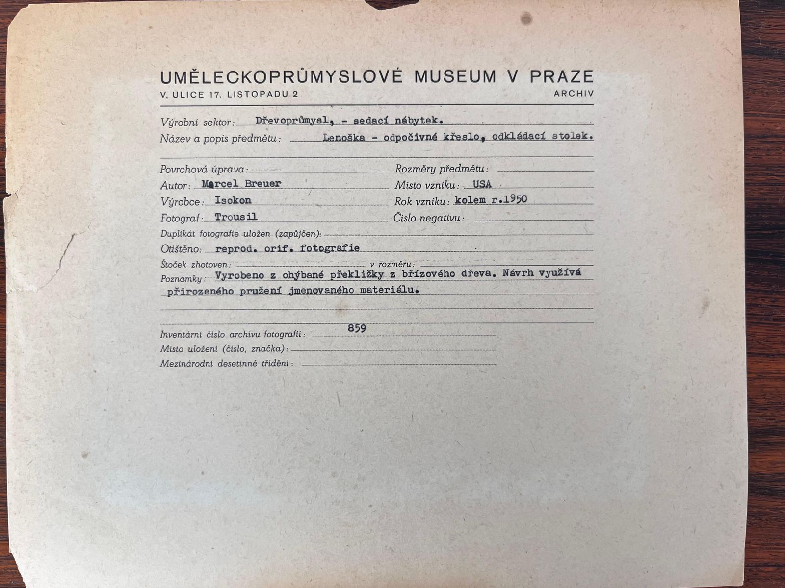 Original Photo Of Marcel Breuer Lounge Chair For Isokon   1950 photo 99.0