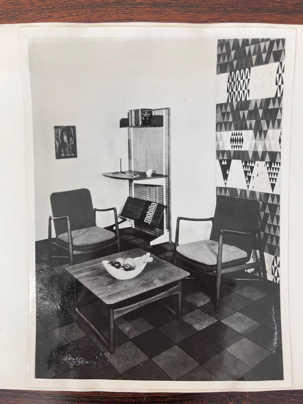 Original Photo Of Finn Juhl Furniture   1950s photo for sale