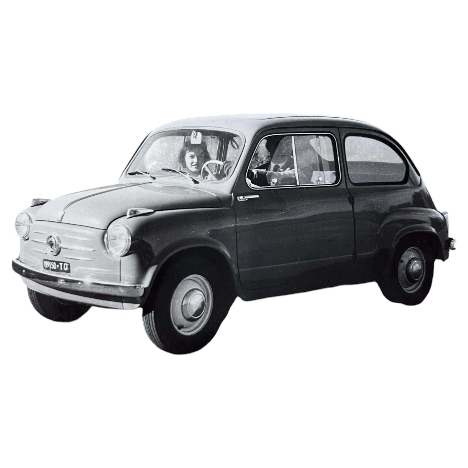 Originele foto van een Fiat, ca. jaren 1950