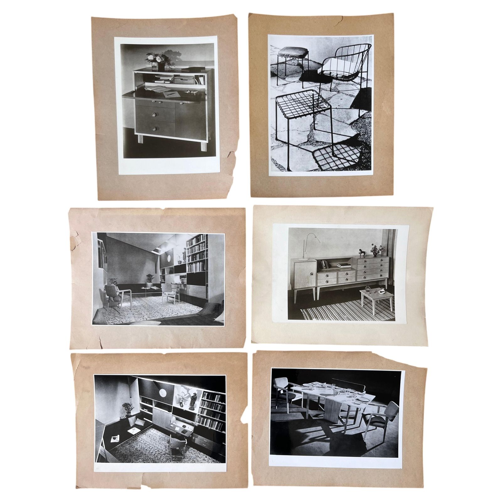 Original 6 Photos Of George Nelson Furniture   1950s