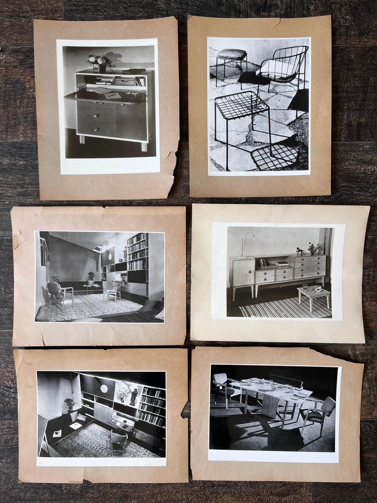 Original 6 Photos Of George Nelson Furniture   1950s photo furniture