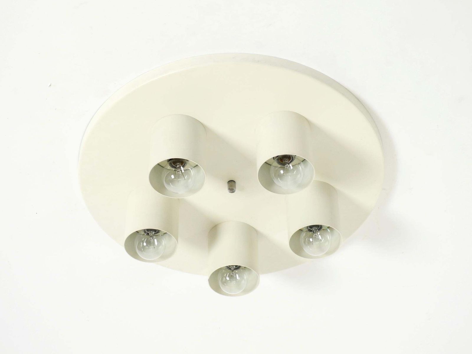 Grote metalen Space Age Brutalist plafond- of wandlamp uit de jaren 1970 van "Beisl Leuchte" photo for sale