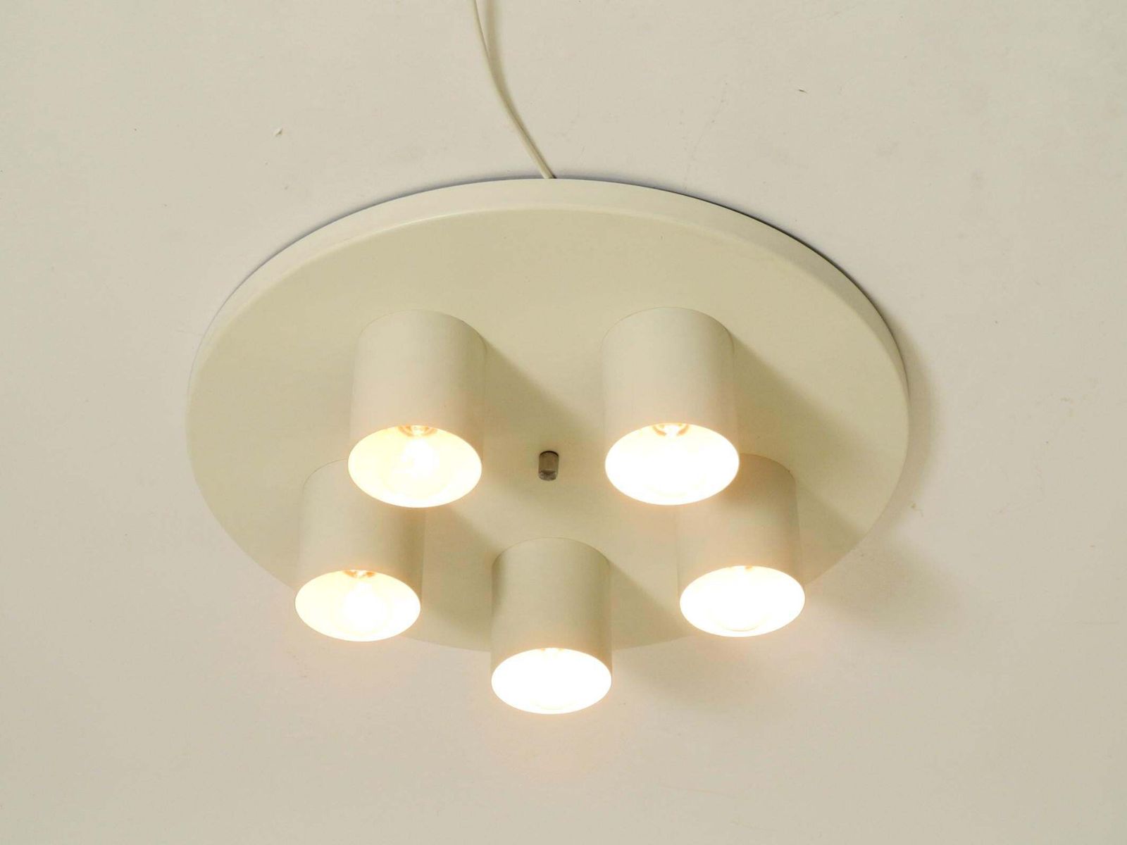 Grote metalen Space Age Brutalist plafond- of wandlamp uit de jaren 1970 van "Beisl Leuchte" photo buy